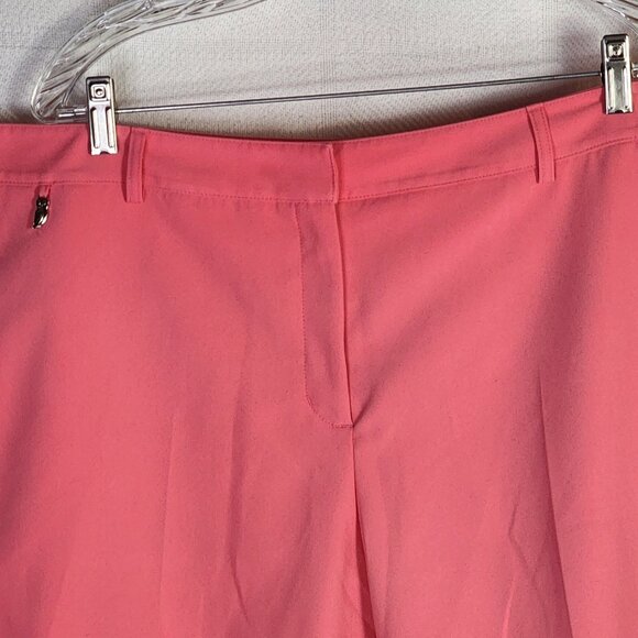 Sport Haley Coral Poly Rayon Span Flat Front 19" Length Golf Short w/Owl Size 18 - Picture 2 of 16